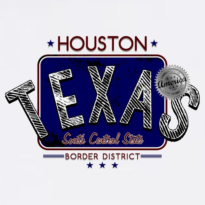 Houston Texas Land of the Free Logo 11oz C Handle Ceramic Mug