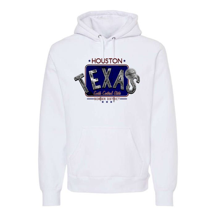 Houston Texas Land of the Free Logo Premium Hoodie