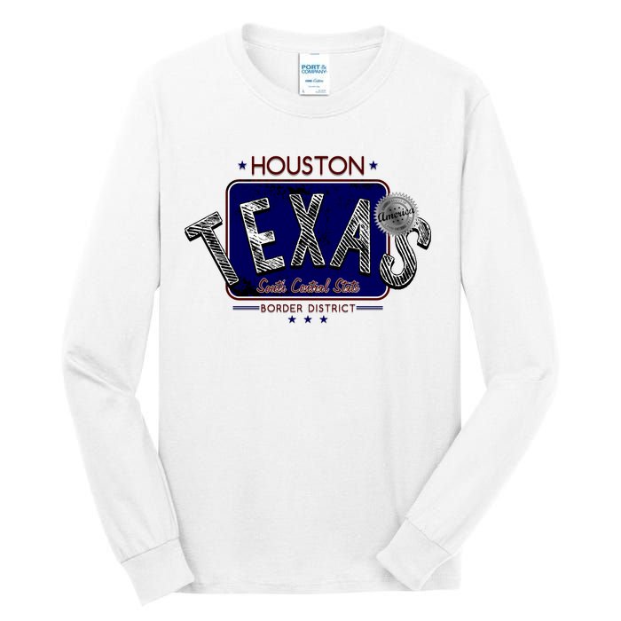 Houston Texas Land of the Free Logo Tall Long Sleeve T-Shirt