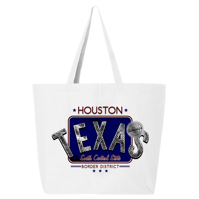 Houston Texas Land of the Free Logo 25L Jumbo Tote