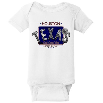 Houston Texas Land of the Free Logo Baby Bodysuit