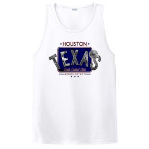 Houston Texas Land of the Free Logo PosiCharge Competitor Tank