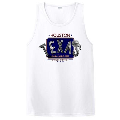 Houston Texas Land of the Free Logo PosiCharge Competitor Tank