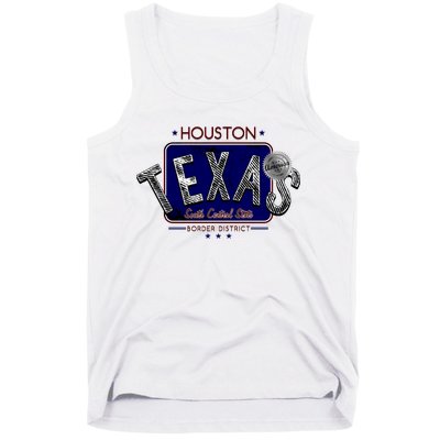 Houston Texas Land of the Free Logo Tank Top