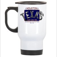 Houston Texas Land of the Free Logo Stainless Steel Travel Mug