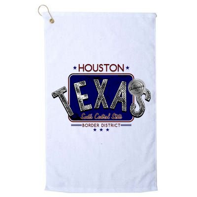 Houston Texas Land of the Free Logo Golf Towel