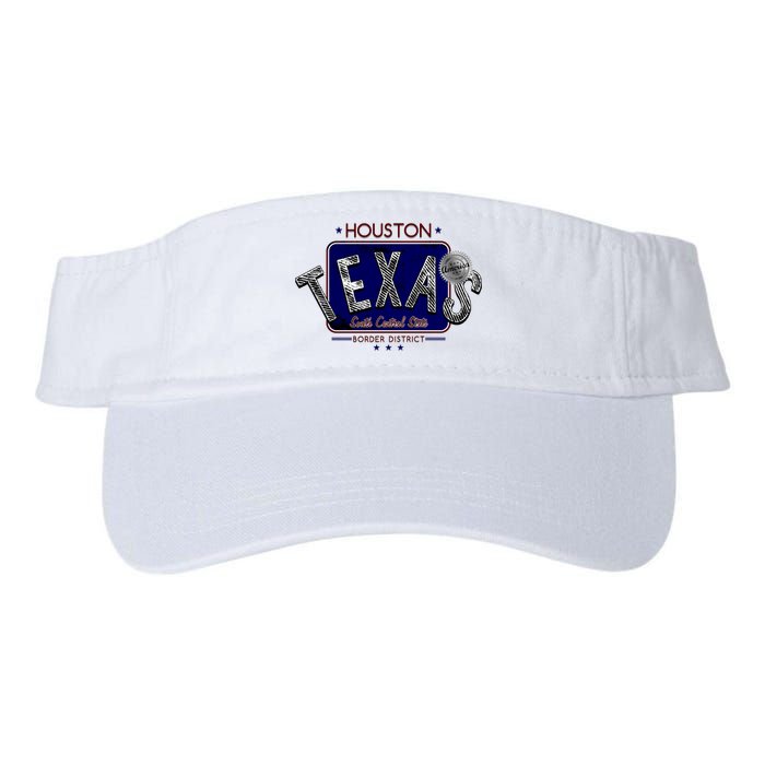 Houston Texas Land of the Free Logo Valucap Bio-Washed Visor