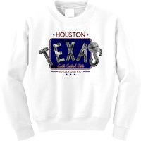 Houston Texas Land of the Free Logo Kids Sweatshirt