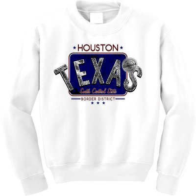 Houston Texas Land of the Free Logo Kids Sweatshirt