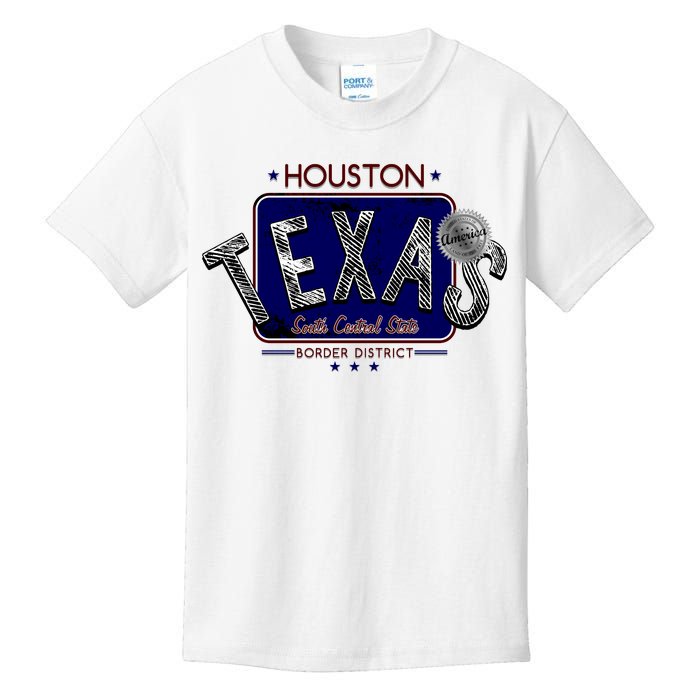 Houston Texas Land of the Free Logo Kids T-Shirt