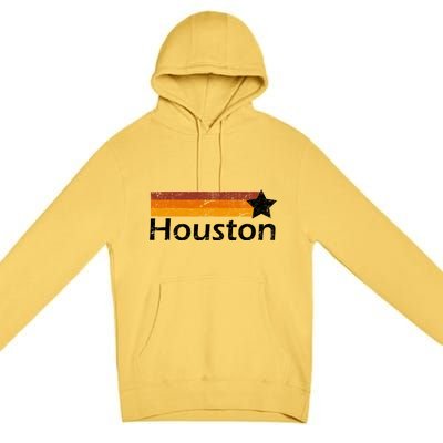 Houston Texas Vintage Star Logo Premium Pullover Hoodie