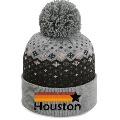 Houston Texas Vintage Star Logo The Baniff Cuffed Pom Beanie