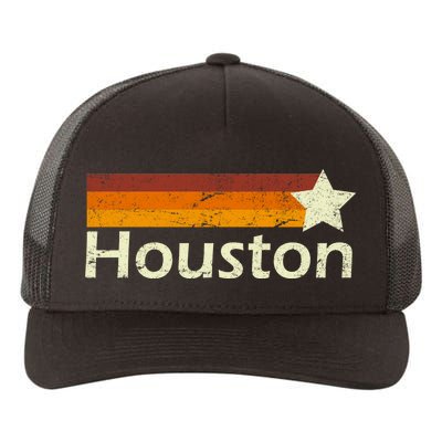 Houston Texas Vintage Star Logo Yupoong Adult 5-Panel Trucker Hat