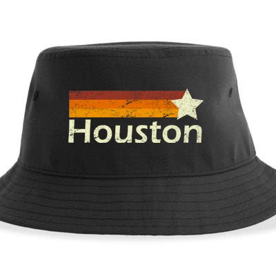 Houston Texas Vintage Star Logo Sustainable Bucket Hat