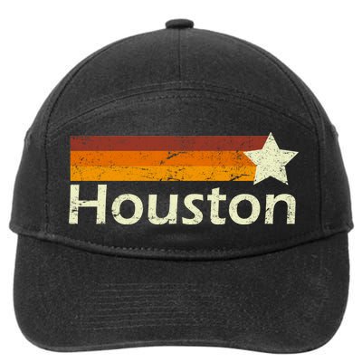 Houston Texas Vintage Star Logo 7-Panel Snapback Hat