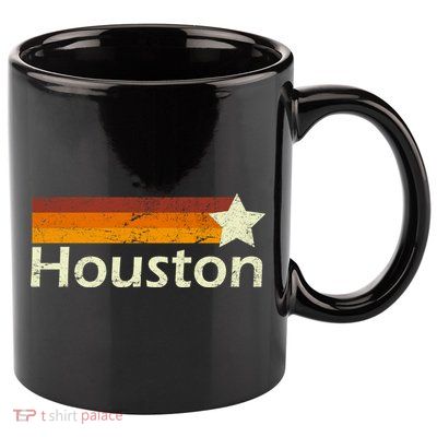 Houston Texas Vintage Star Logo 11oz C Handle Ceramic Mug