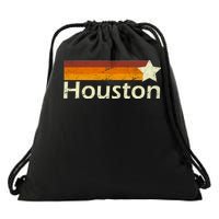 Houston Texas Vintage Star Logo Drawstring Bag