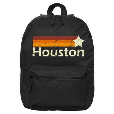 Houston Texas Vintage Star Logo 16 in Basic Backpack