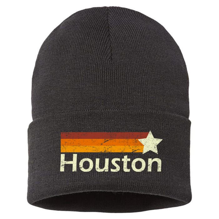 Houston Texas Vintage Star Logo Sustainable Knit Beanie