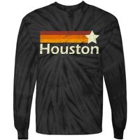 Houston Texas Vintage Star Logo Tie-Dye Long Sleeve Shirt