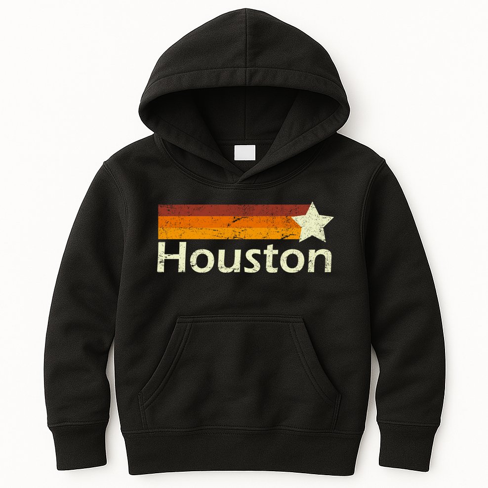 Houston Texas Vintage Star Logo Kids Hoodie