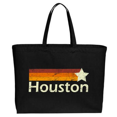 Houston Texas Vintage Star Logo Cotton Canvas Jumbo Tote