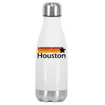 Houston Texas Vintage Star Logo Stainless Steel Insulated Water Bottle