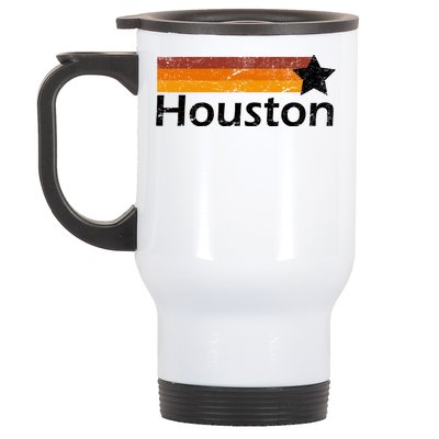 Houston Texas Vintage Star Logo Stainless Steel Travel Mug