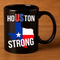 Houston US Strong Texas State Flag 11oz C Handle Ceramic Mug