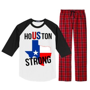 Houston US Strong Texas State Flag Raglan Sleeve Pajama Set