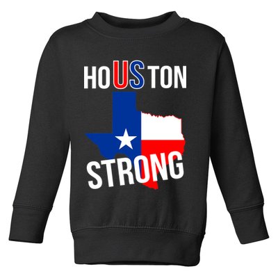 Houston US Strong Texas State Flag Toddler Sweatshirt