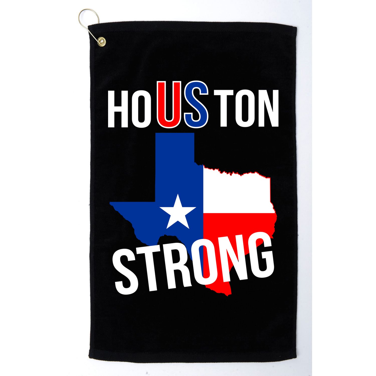 Houston US Strong Texas State Flag Golf Towel