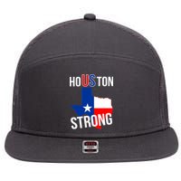 Houston US Strong Texas State Flag 7 Panel Mesh Trucker Snapback Hat