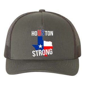 Houston US Strong Texas State Flag Yupoong Adult 5-Panel Trucker Hat