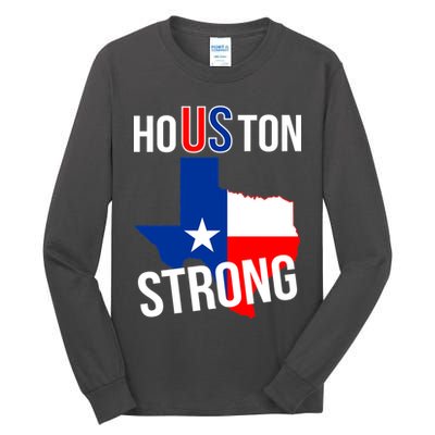 Houston US Strong Texas State Flag Tall Long Sleeve T-Shirt