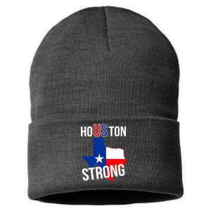 Houston US Strong Texas State Flag Sustainable Knit Beanie