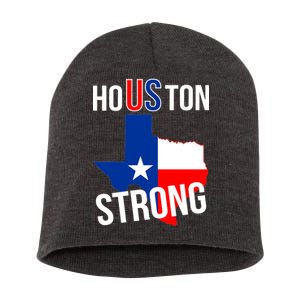 Houston US Strong Texas State Flag Short Acrylic Beanie