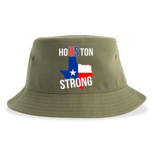 Houston US Strong Texas State Flag Sustainable Bucket Hat