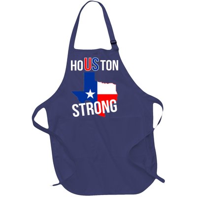 Houston US Strong Texas State Flag Full-Length Apron With Pockets