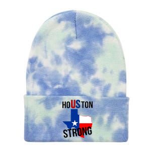 Houston US Strong Texas State Flag Tie Dye 12in Knit Beanie