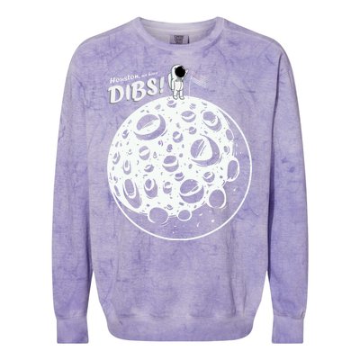 Houston We Have Dibs Colorblast Crewneck Sweatshirt