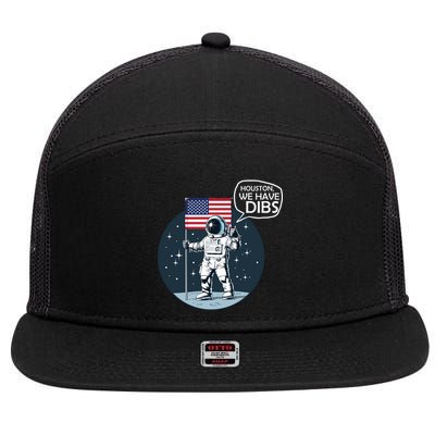Houston We Have Dibs Moon Landing 7 Panel Mesh Trucker Snapback Hat