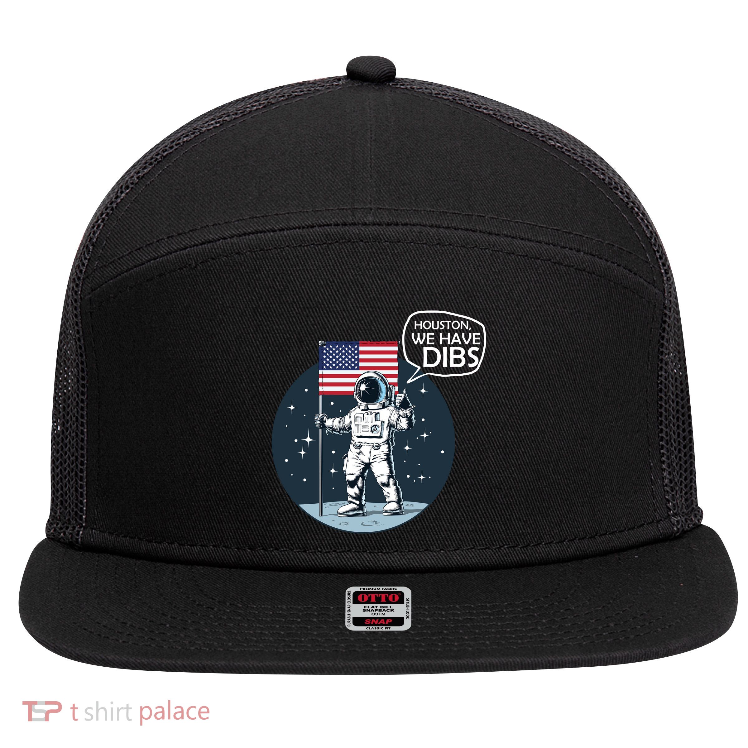 Houston We Have Dibs Moon Landing 7 Panel Mesh Trucker Snapback Hat