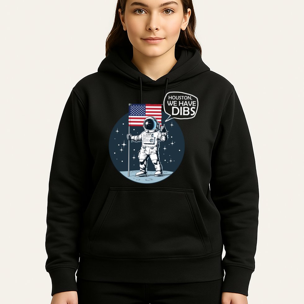 Houston We Have Dibs Moon Landing Hoodie