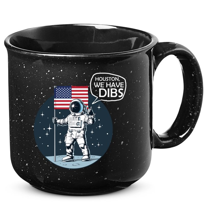 Houston We Have Dibs Moon Landing 15oz Campfire Ceramic Mug