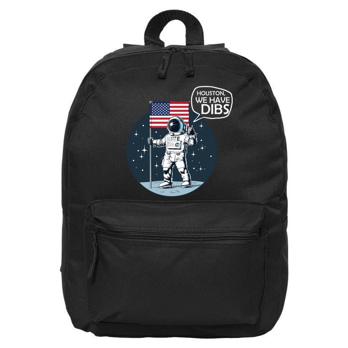 Houston We Have Dibs Moon Landing 16 in Basic Backpack