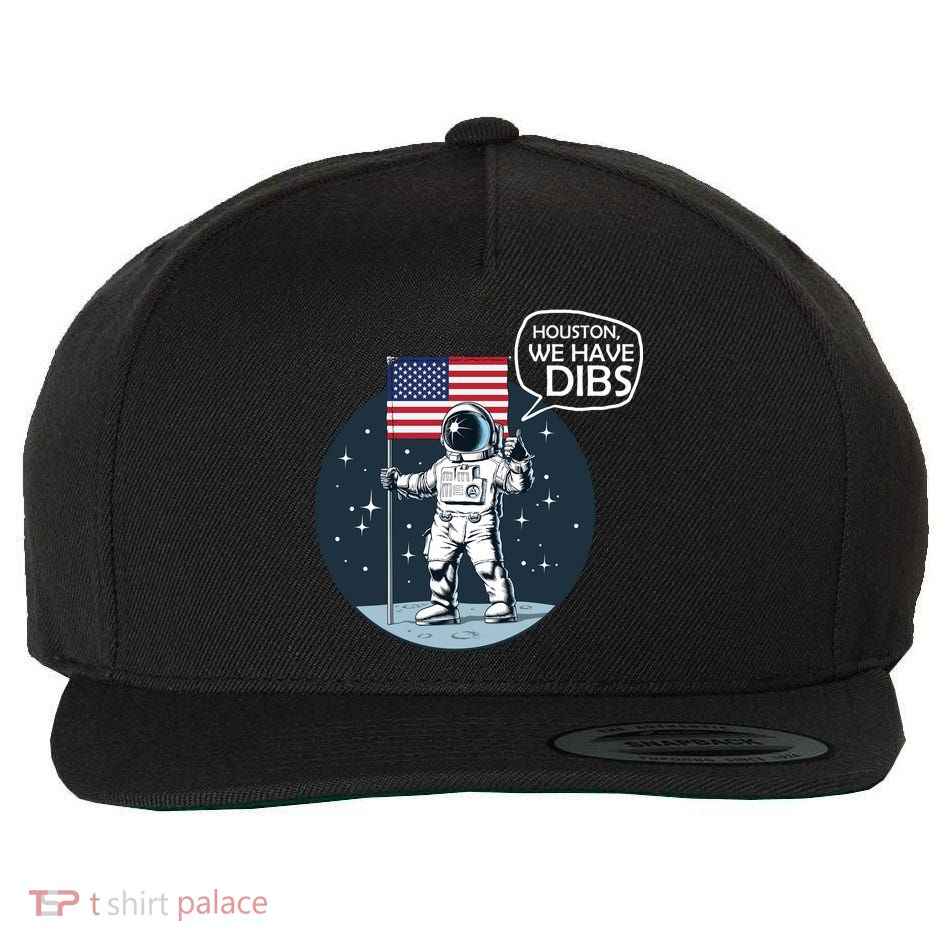 Houston We Have Dibs Moon Landing Wool Snapback Cap