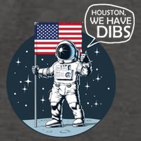 Houston We Have Dibs Moon Landing Vector Backpack