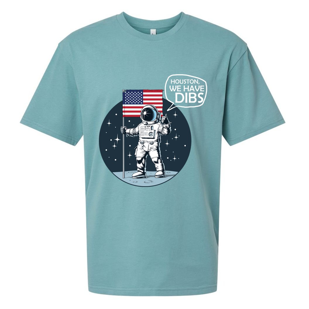 Houston We Have Dibs Moon Landing Sueded Cloud Jersey T-Shirt