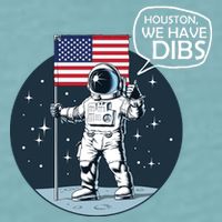 Houston We Have Dibs Moon Landing Sueded Cloud Jersey T-Shirt